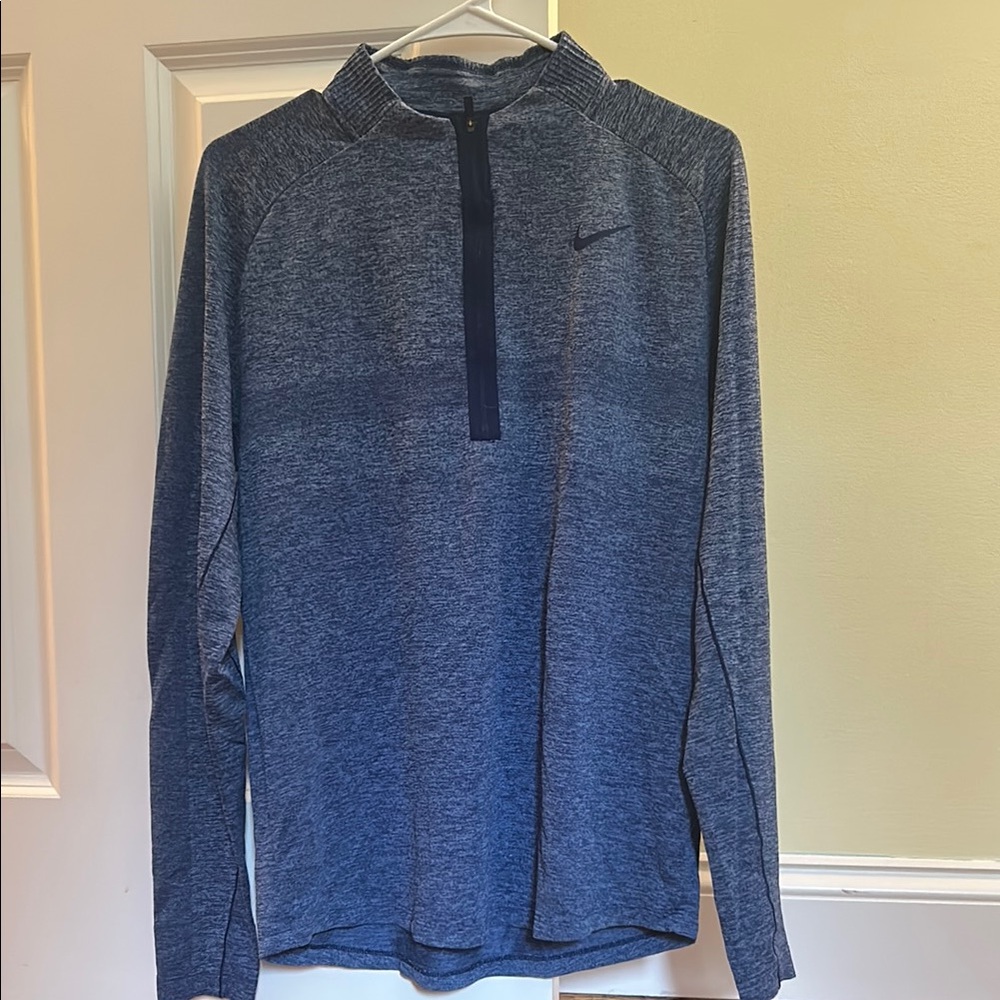 Nike Heathered Blue Running Element Quarter-Zip Top
